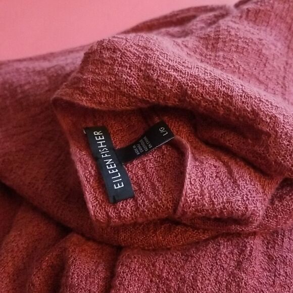 Dark Mauve Pink 100% Organic Linen Tunic. Sz L. - Picture 11 of 11